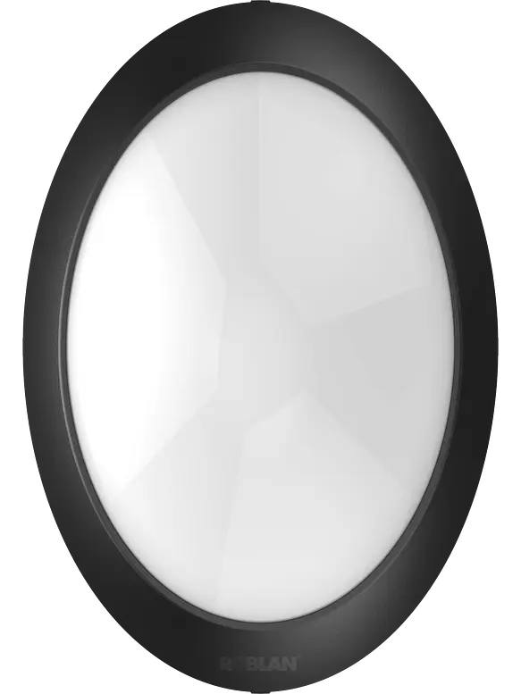 Plafón LED Ovalado Exterior ROBLAN FPL OVAL 8W 700Lm Luz Neutra 4100K IP66 IK08 Negro – LIQUIDACIÓN 1