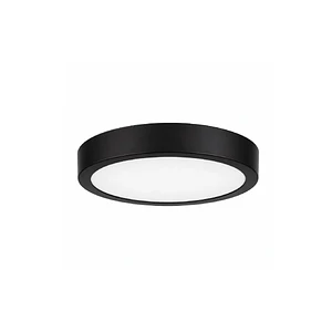 Plafón LED Sobrepuesto Redondo 24W  Luz Fría 6000K Negro Certificación SEC