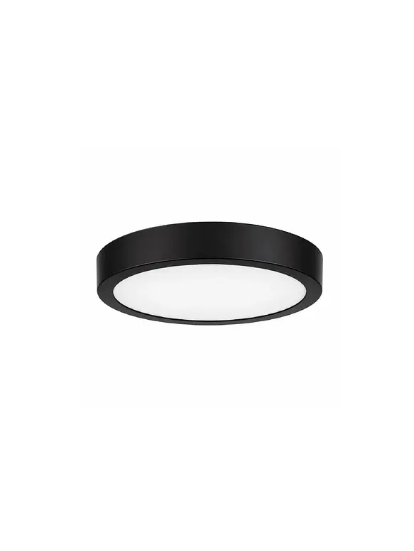Plafón LED Sobrepuesto Redondo 24W  Luz Neutra 4000K Negro Certificación SEC 1