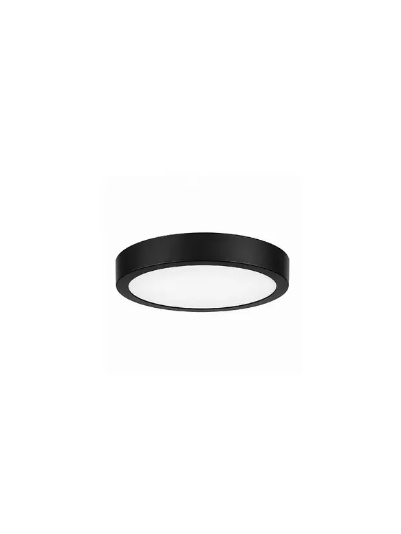 Plafón LED Sobrepuesto Redondo 12W Luz Fría 6000K Negro 1