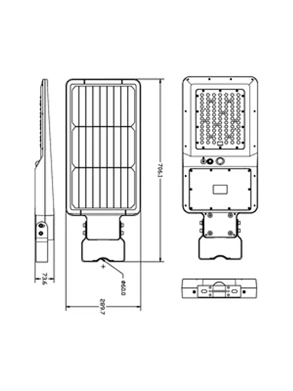 Luminaria Vial Solar ROBLAN VIA SOL F 40W Luz Ámbar 1500K IP65 DS1  4