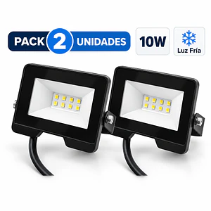 PACK 2 Proyectores LED Katro ROBLAN 10W 1000Lm Luz Fría 6500K IP65 IK08