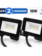 PACK 2 Proyectores LED Katro ROBLAN 10W 1000Lm Luz Fría 6500K IP65 IK08 - Miniatura 1