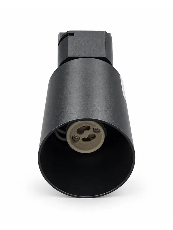 PACK Riel Monofásico Negro 1 Metro + 3 Focos + 3 Ampolletas GU10 8W Luz Cálida 3000K 5