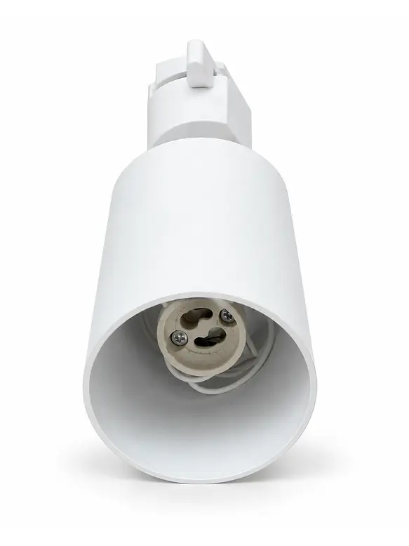 PACK Riel Monofásico Blanco 1 Metro + 3 Focos + 3 Ampolletas GU10 8W Luz Cálida 3000K 5
