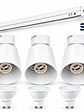 PACK Riel Monofásico Blanco 1 Metro + 3 Focos + 3 Ampolletas GU10 8W Luz Cálida 3000K - Miniatura 1