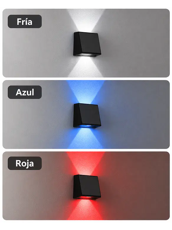 PACK 2 Apliques Solares LED Bifocales 12 Colores RGB IP65 3