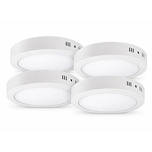 PACK 4 Plafones LED Sobrepuestos 24W 1920Lm Luz Cálida 3000K IP20