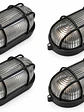 Tortuga LED Ovalada Negra E27 IP54 para Muro Exterior - Miniatura 1
