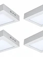 PACK 4 Plafones LED Cuadrados Sobrepuestos 18W 1080Lm Luz Cálida 3000K IP20 - Miniatura 1