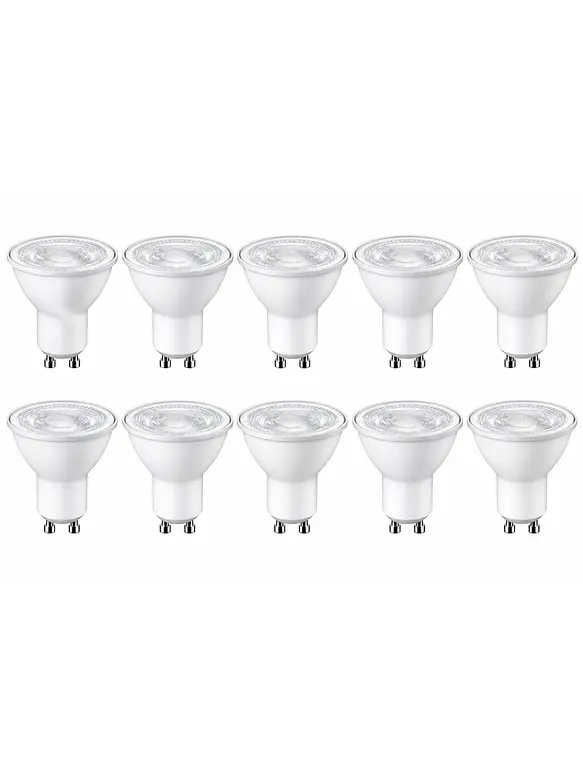 PACK 10 Ampolletas LED GU10 6W 438Lm Luz Neutra 4000K SEC 1
