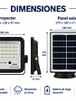 PACK 2 Proyectores Solares LED EcoLuz 50W 700Lm Luz Fría 6500K IP66 - Miniatura 3
