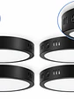 PACK 4 Plafones LED Sobrepuestos Redondos Negros 18W Ø215mm - Miniatura 1