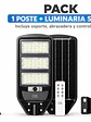 PACK Luminaria Solar S02 NEW 150W 1400Lm Luz Fría 6500K IP65 + Poste 3 Metros - Miniatura 1