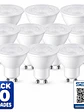 Pack 10 Ampolletas LED GU10 6W 438Lm Luz Cálida 3000K 40° - Miniatura 1