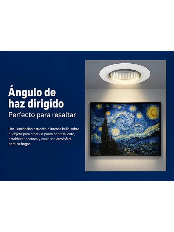 Pack 4 Downlight LED Wellmax Eagle Eye 7W 595Lm 3000K 12