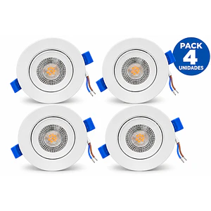 Pack 4 Downlight LED Wellmax Eagle Eye 7W 595Lm 3000K