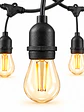 Guirnalda LED Exterior 15 Metros + 16 Ampolletas Filamento 2W Luz Cálida 3000K IP65 - Miniatura 4