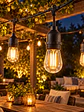 Guirnalda LED Exterior 15 Metros + 16 Ampolletas Filamento 2W Luz Cálida 3000K IP65 - Miniatura 2