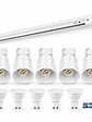 PACK Riel Monofásico 2 Metros + 5 Focos Blanco + 5 Ampolletas LED GU10 6W Luz Cálida 3000K SEC - Miniatura 1