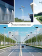 Luminaria Solar Pública AUSTRAL 600W Luz Fría 6500K IP65 con Kit Completo  - Miniatura 3