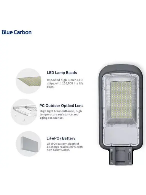 Luminaria Solar Pública AUSTRAL 600W Luz Fría 6500K IP65 con Kit Completo  4