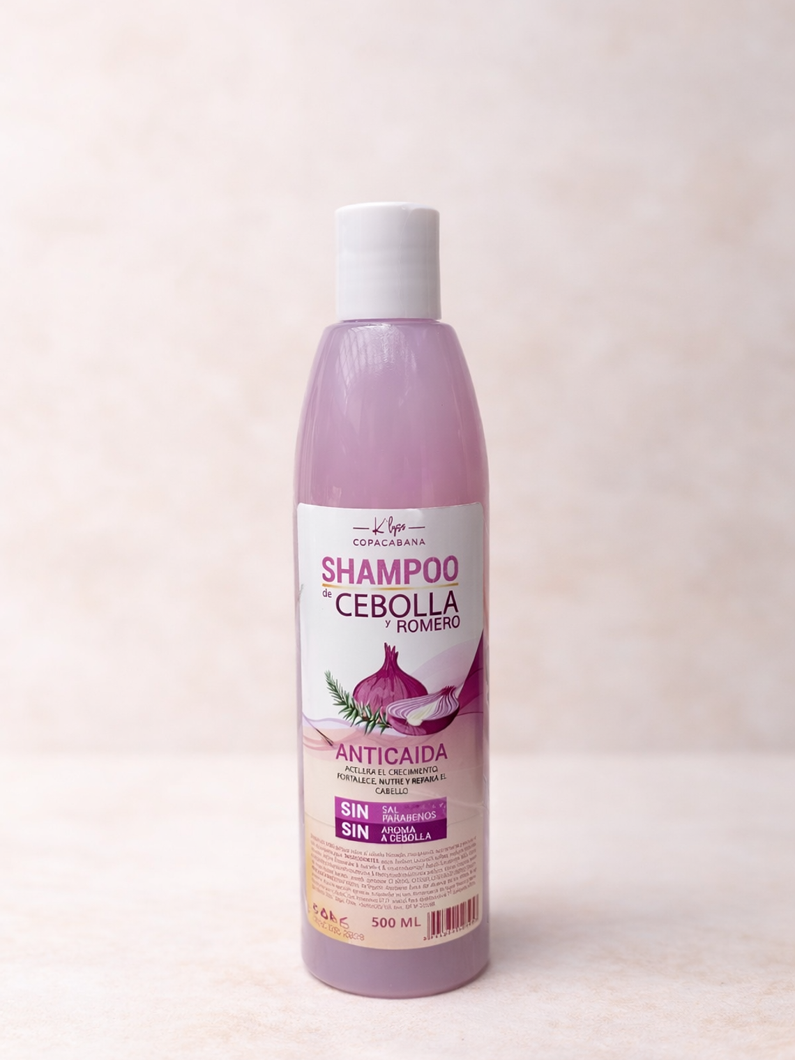 SHAMPOO DE CEBOLLA Y ROMERO ANTICAIDA 500ML 1