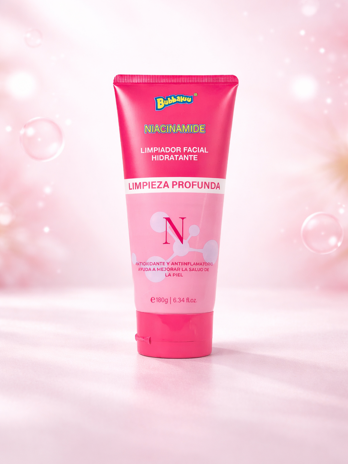 LIMPIADOR FACIAL HIDRATANTE NIACINAMIDE 180G BUBBALUU 1