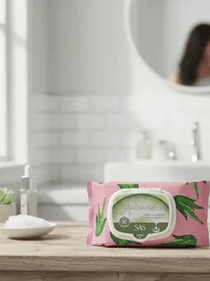 TOALLITAS DESMAQUILLANTES ALOE VERA 30UN SAS SAH006