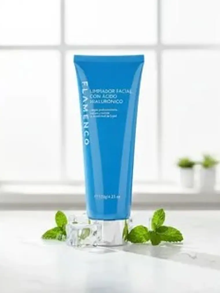 LIMPIADOR FACIAL CON ACIDO HIALURONICO 120G FLAMENCO 2