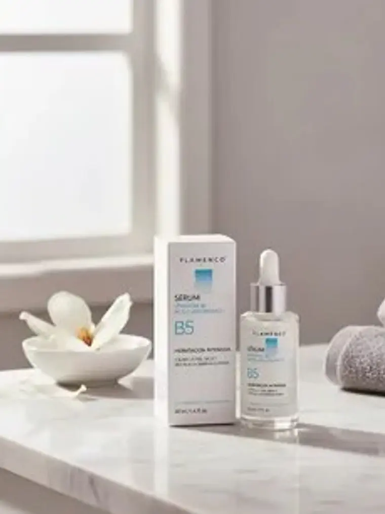 SÉRUM FACIAL CON VITAMINA B5 + ÁCIDO HIALURÓNICO 40ML FLAMENCO 1