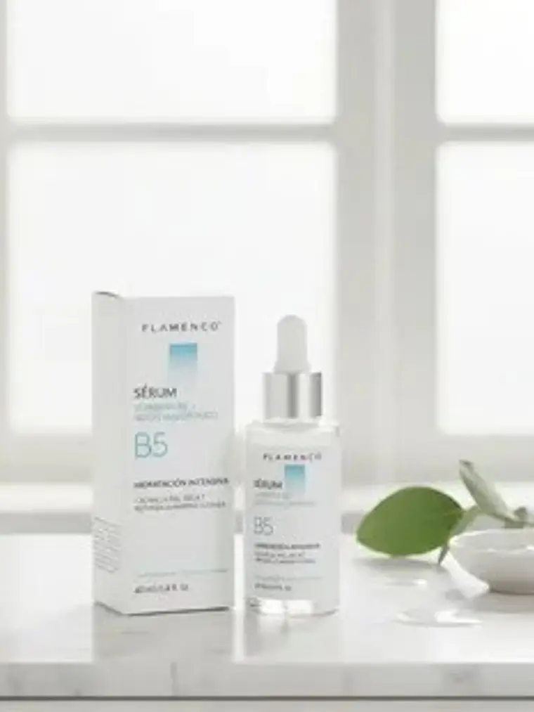 SÉRUM FACIAL CON VITAMINA B5 + ÁCIDO HIALURÓNICO 40ML FLAMENCO 2