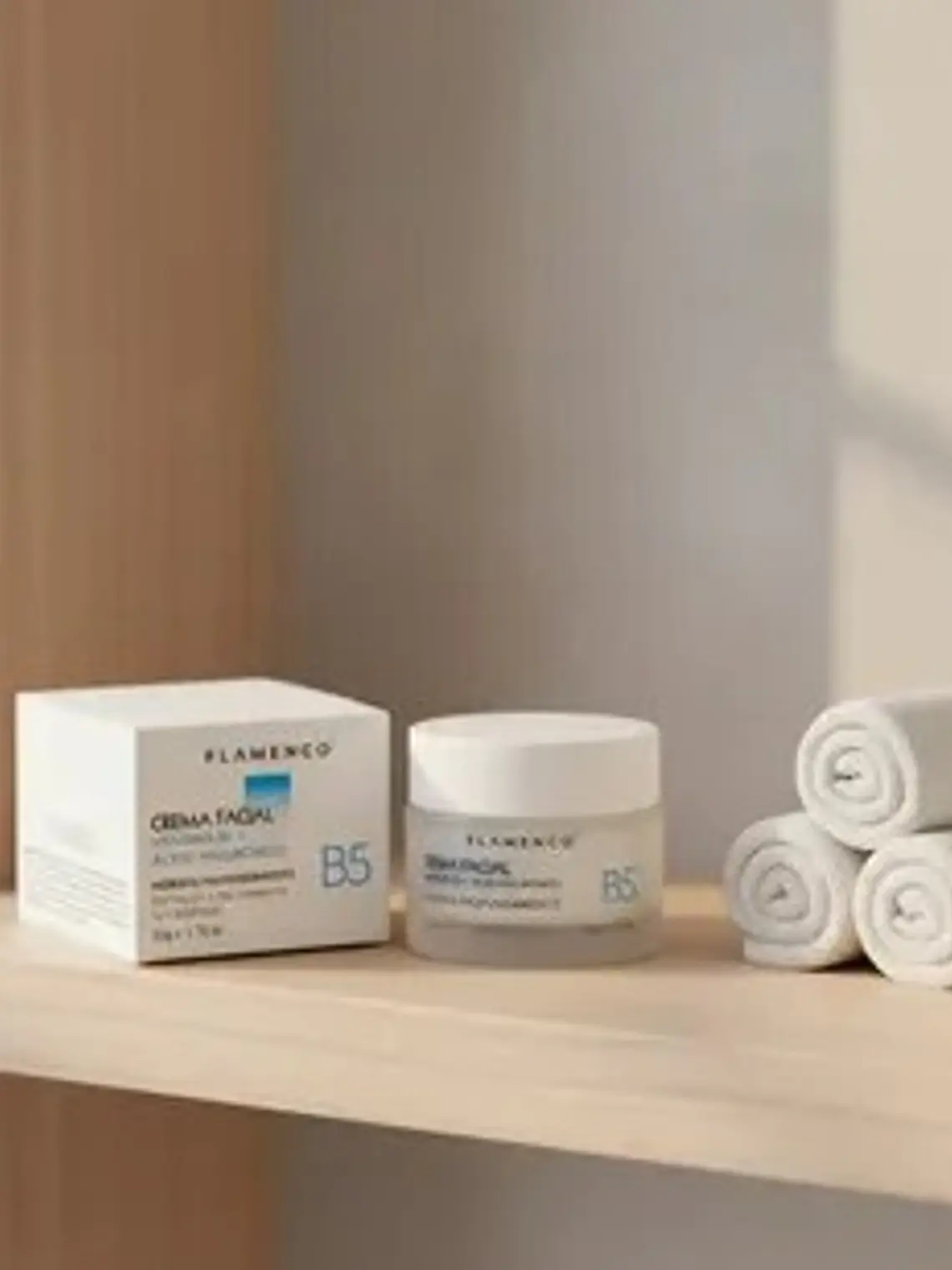 CREMA FACIAL CON VITAMINA B5+ÁCIDO HIALURÓNICO 50G FLAMENCO 3
