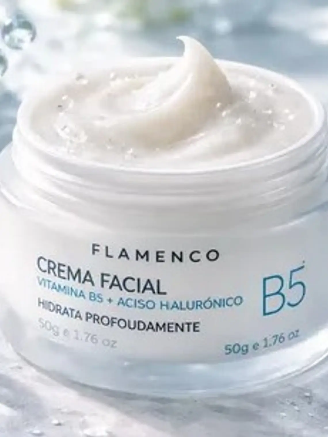 CREMA FACIAL CON VITAMINA B5+ÁCIDO HIALURÓNICO 50G FLAMENCO 2