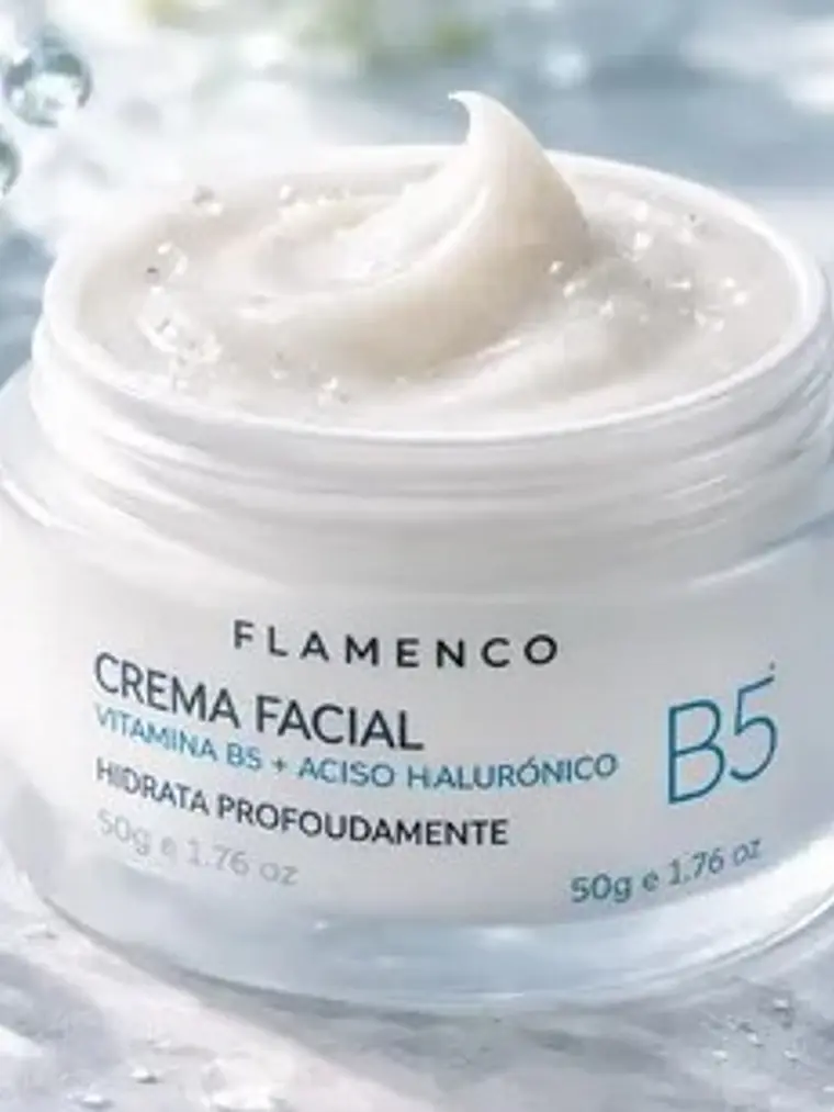 CREMA FACIAL CON VITAMINA B5+ÁCIDO HIALURÓNICO 50G FLAMENCO 2