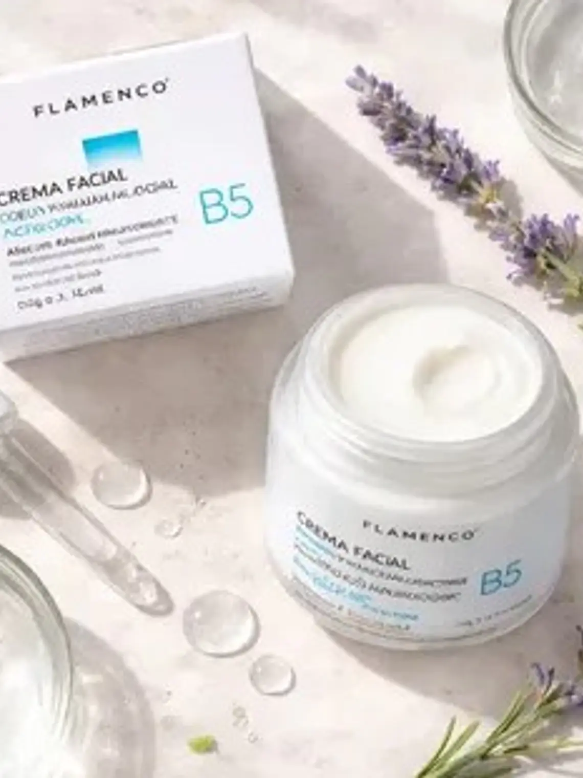 CREMA FACIAL CON VITAMINA B5+ÁCIDO HIALURÓNICO 50G FLAMENCO 4