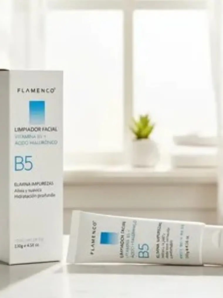 LIMPIADOR FACIAL CON VITAMINA B5+ÁCIDO HIALURÓNICO 130G FLAMENCO 2