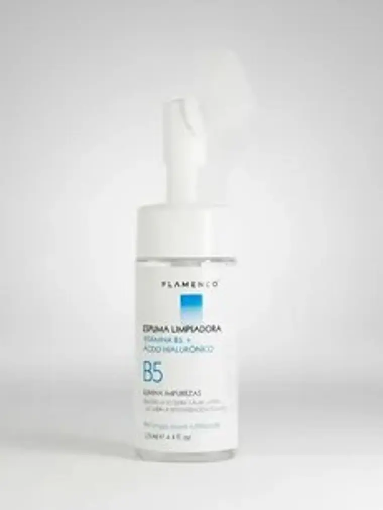 ESPUMA FACIAL CON VITAMINA B5+ÁCIDO HIALURÓNICO 125ML FLAMENCO 4
