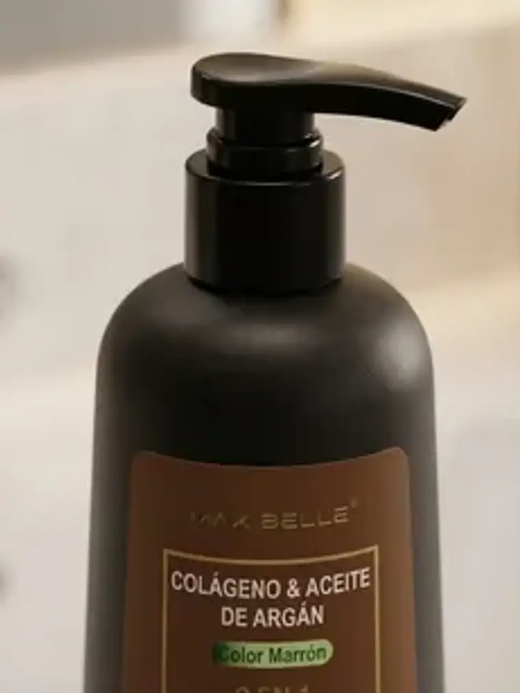 SHAMPOO COLORANTE 2 EN 1 COLOR MARRÓN 400ML MAX BELLE 4