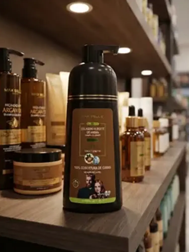 SHAMPOO COLORANTE 2 EN 1 COLOR MARRÓN 400ML MAX BELLE 6