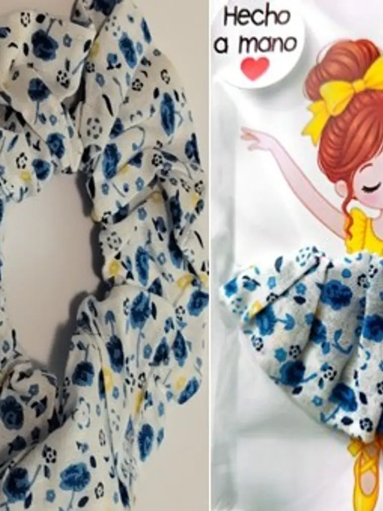 SCRUNCHIE DE TELA PARA EL CABELLO (VARIOS DISEÑOS) 6