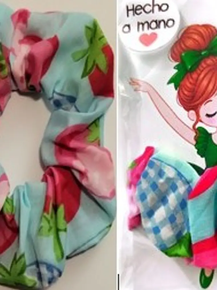 SCRUNCHIE DE TELA PARA EL CABELLO (VARIOS DISEÑOS) 7