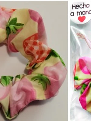 SCRUNCHIE DE TELA PARA EL CABELLO (VARIOS DISEÑOS)