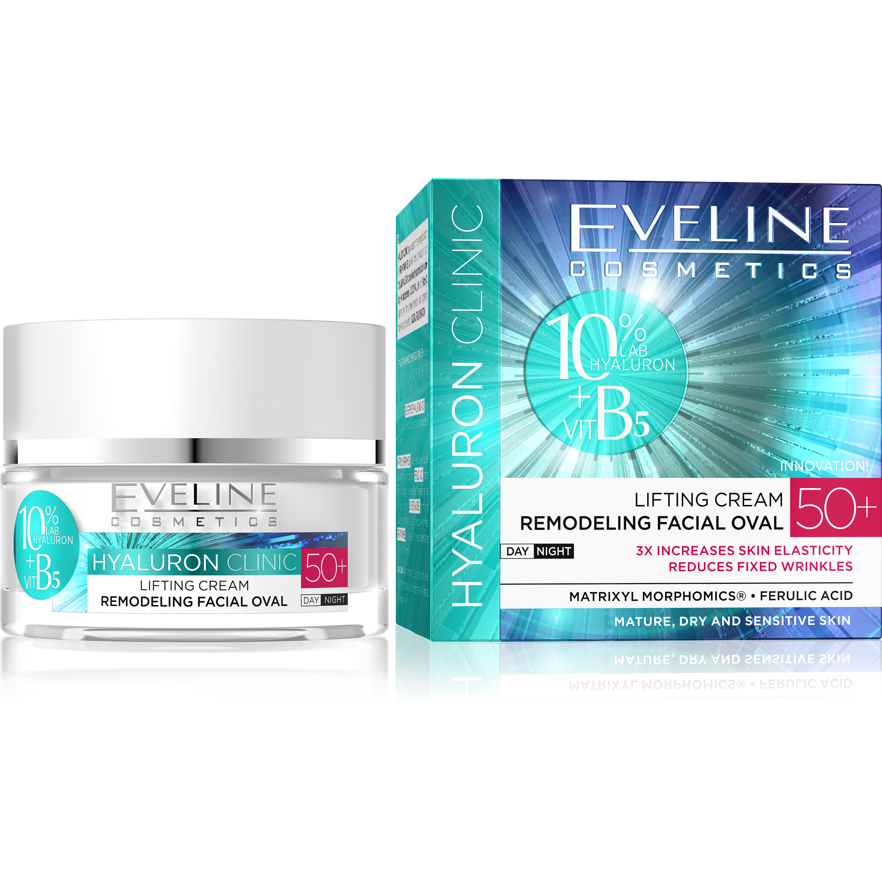 HYALURON CLINIC B5 Lifting Cream Remodeling Facial Oval 50+ Day Night 50ml 1