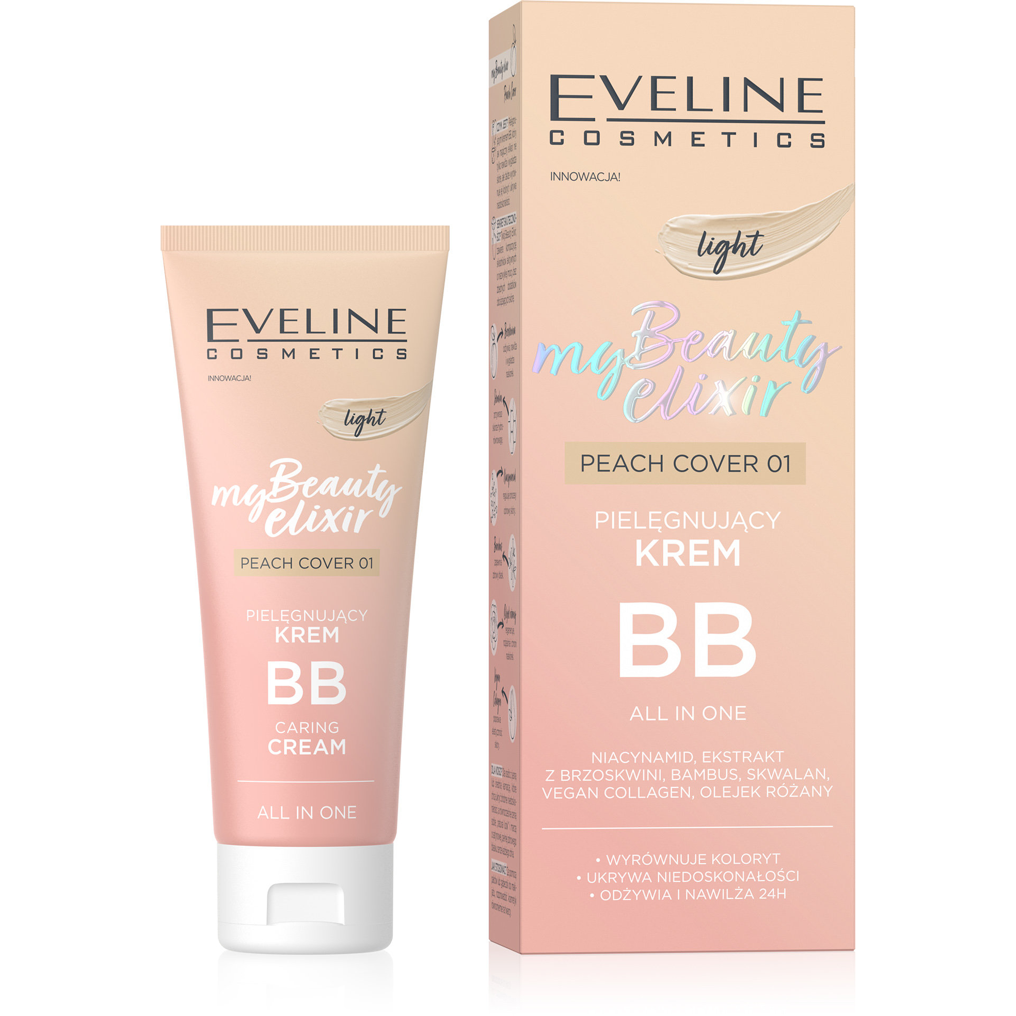 MY BEAUTY ELIXIR Peach Cover BB Cream 01 Light 30ml 1