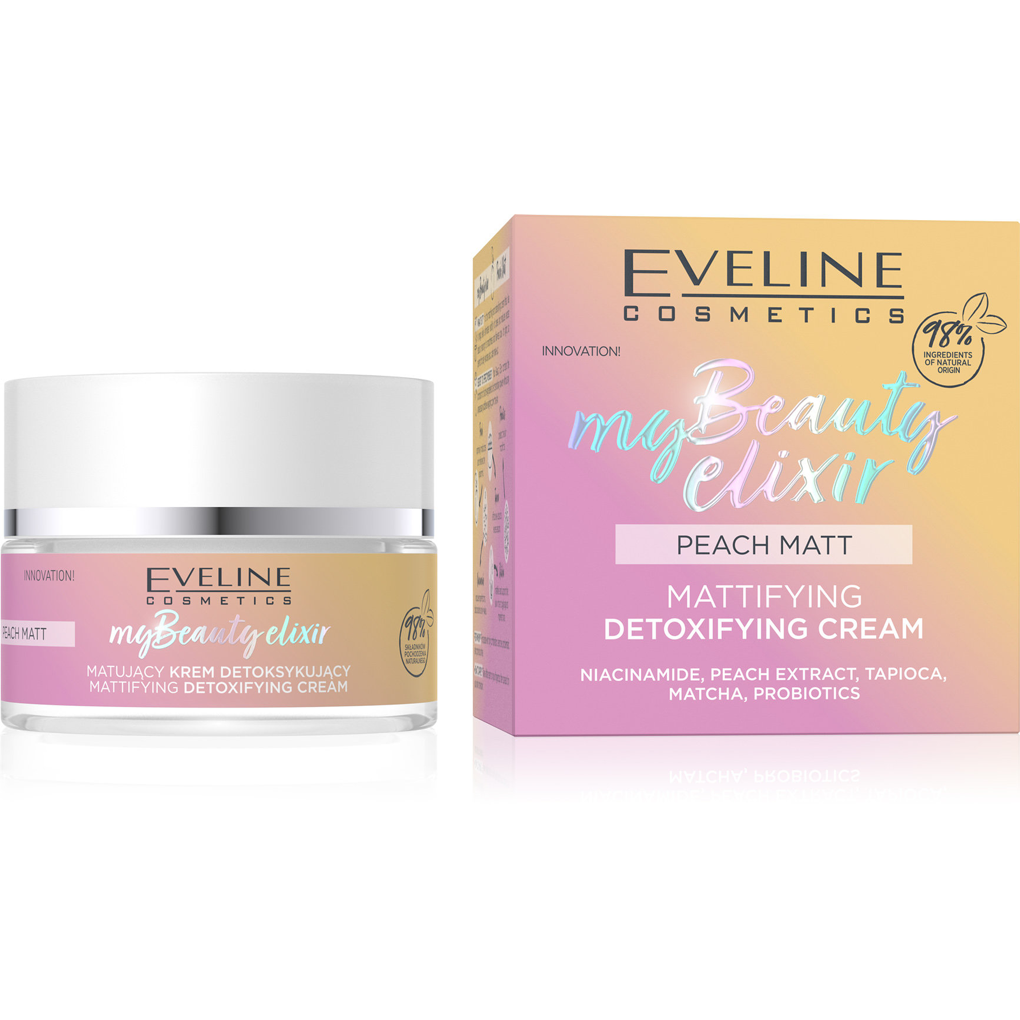 MY BEAUTY ELIXIR Peach Matt Mattifying Detoxifying Cream 50ml 1