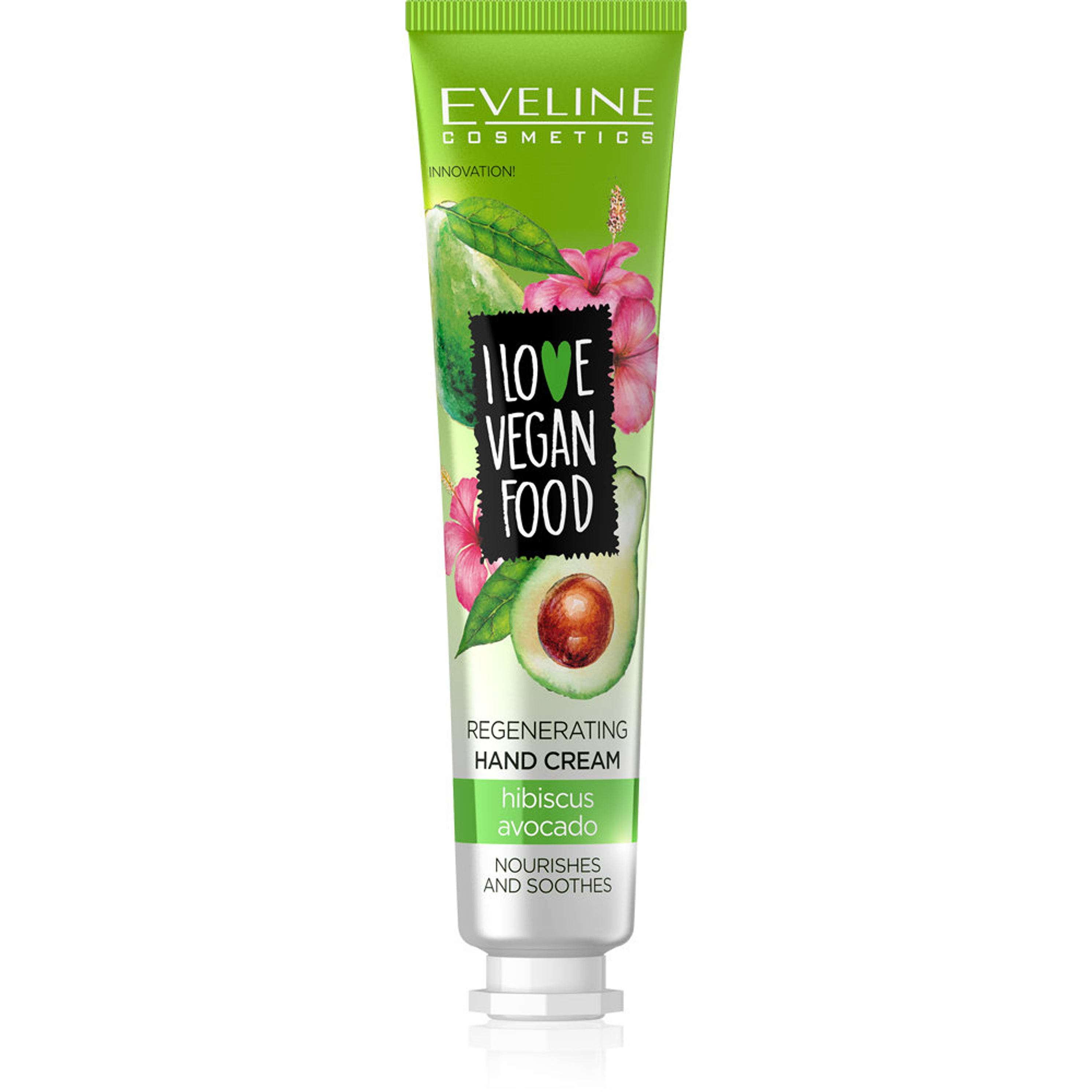 I LOVE VEGAN FOOD Regenerating Hand Cream Avocado & Hibiscus 50ml 1