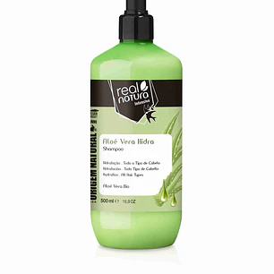 REAL NATURA SHAMPOO ALOÉ VERA HIDRA 500ML 