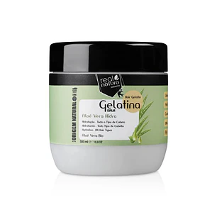 REAL NATURA GELATINA CAPILAR ALOÉ VERA HIDRA 500ML 