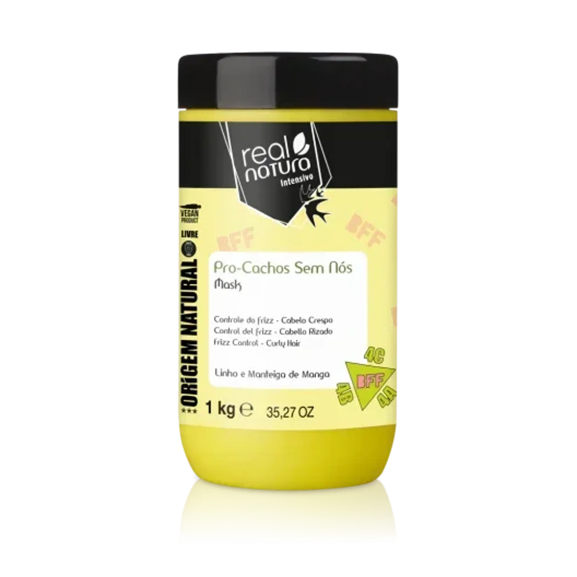 REAL NATURA MÁSCARA PRO-CACHOS SEM NÓS 1KG  1